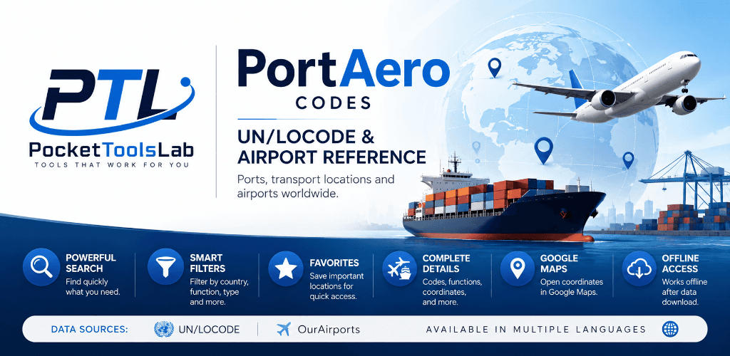 PortAero Codes feature graphic
